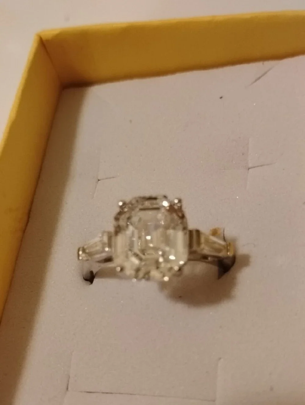 Radiance by Absolute 3-Stone Simulated Diamond Ring Size 9